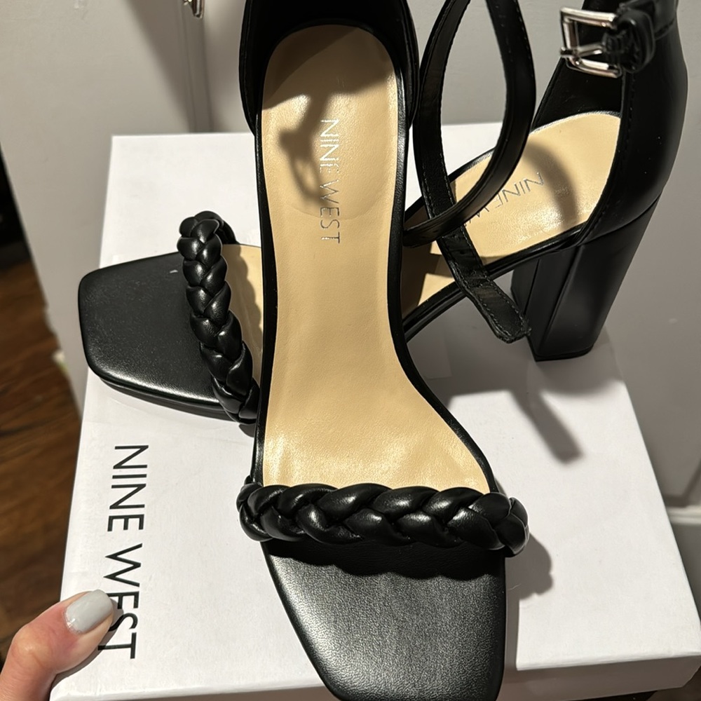 Nine West Braided Block Heel Sandal